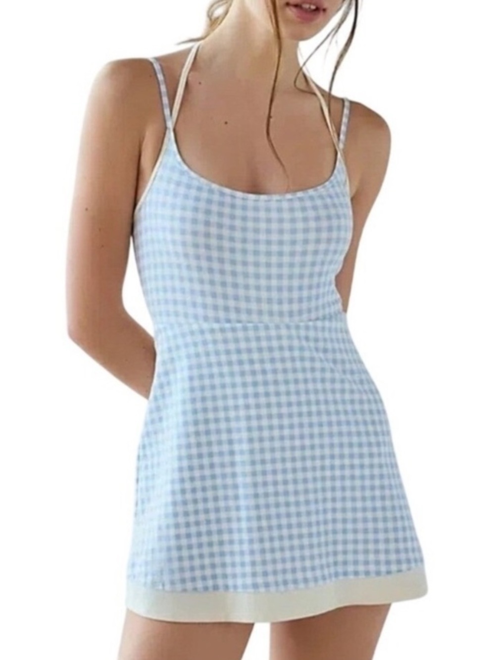 Urban outfitters out from under Gingham skort mini dress small